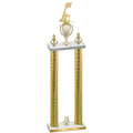 Double Gold Carbon Fiber Year Golf Trophy