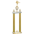 Double Gold Carbon Fiber First Place Karate Trophy