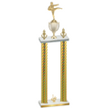 Double Gold Carbon Fiber First Place Karate Trophy