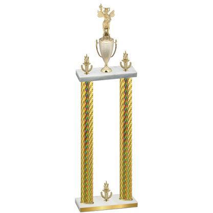 Double Gold Carbon Fiber Victory Academics Trophy