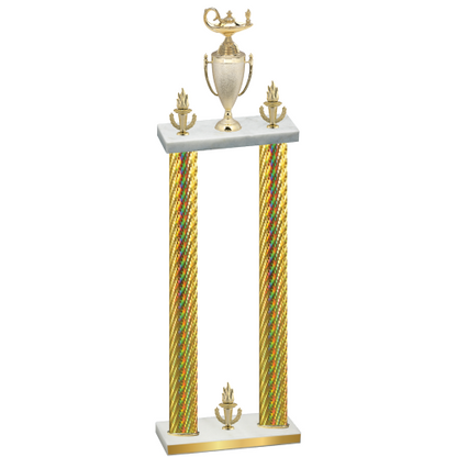 Double Gold Carbon Fiber Victory Academics Trophy