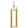 Double Gold Carbon Fiber Second Place Baseball Trophy