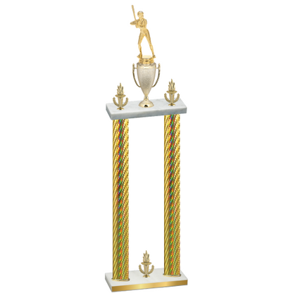 Double Gold Carbon Fiber Victory Softball Trophy