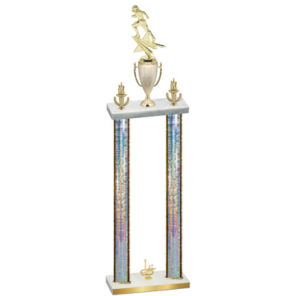 Double Silver Glacier First Place Football Trophy