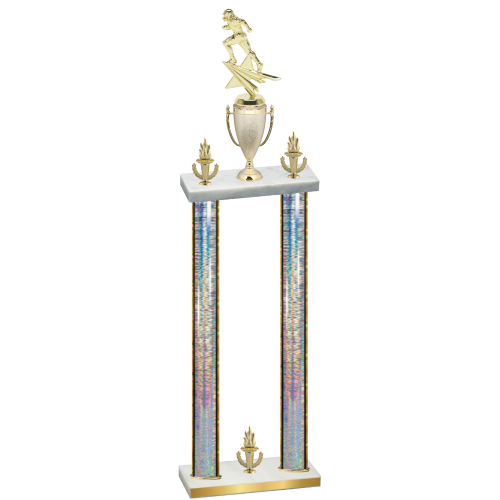 Double Silver Glacier Victory Football Trophy
