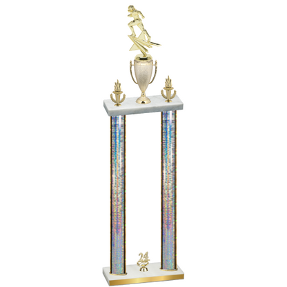 Double Silver Glacier Year Football Trophy
