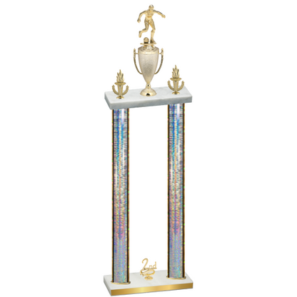 Double Silver Glacier Second Place Soccer Trophy
