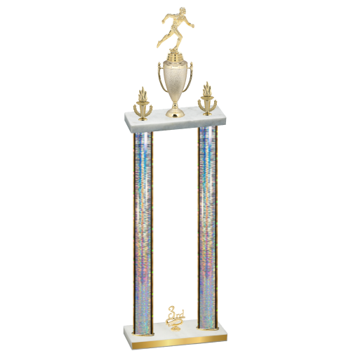 Double Silver Glacier Third Place Running Trophy
