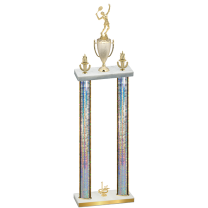 Double Silver Glacier First Place Tennis Trophy