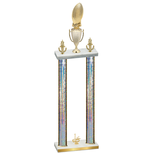 Double Silver Glacier First Place Football Trophy