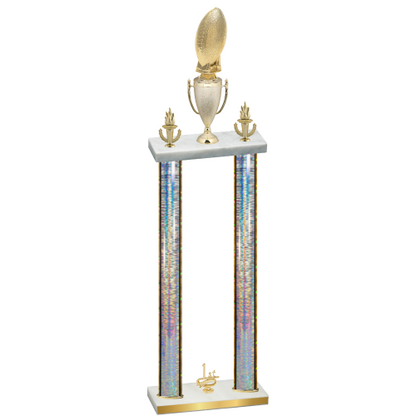 Double Silver Glacier First Place Football Trophy