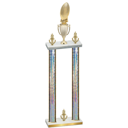 Double Silver Glacier Victory Football Trophy