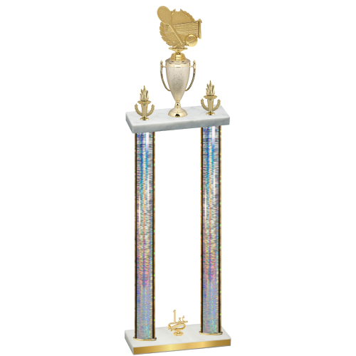 Double Silver Glacier First Place Tennis Trophy