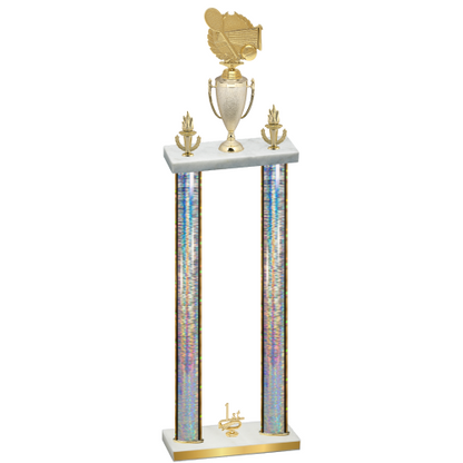 Double Silver Glacier First Place Tennis Trophy