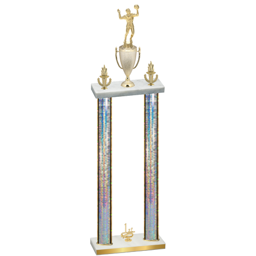 Double Silver Glacier First Place Volleyball Trophy