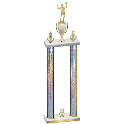 Double Silver Glacier Year Volleyball Trophy