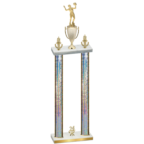Double Silver Glacier Year Volleyball Trophy