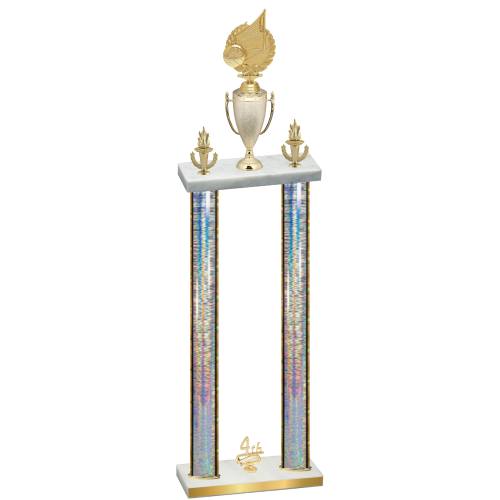 Double Silver Glacier Fourth Place Volleyball Trophy