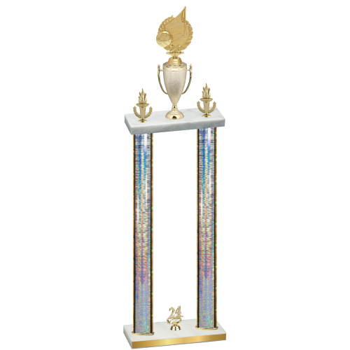 Double Silver Glacier Year Volleyball Trophy