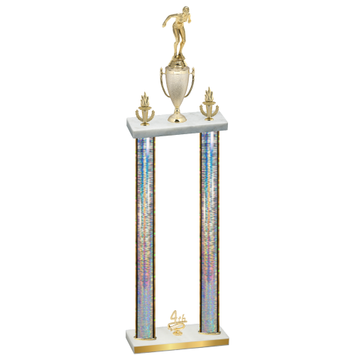 Double Silver Glacier Fourth Place Tennis Trophy