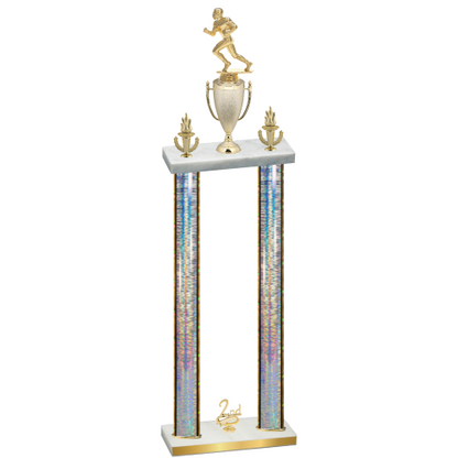 Double Silver Glacier Second Place Football Trophy
