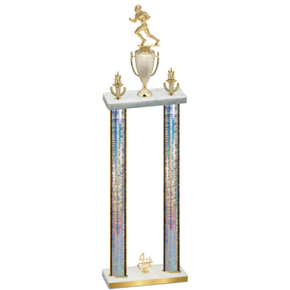 Double Silver Glacier Fourth Place Football Trophy