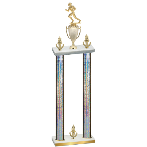 Double Silver Glacier Victory Football Trophy