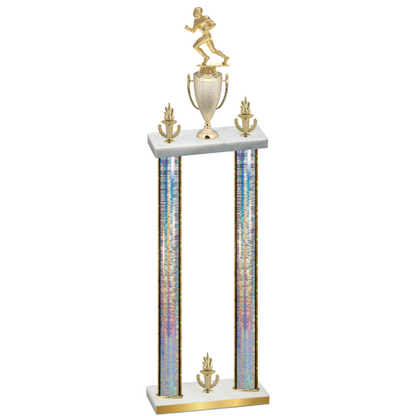 Double Silver Glacier Victory Football Trophy