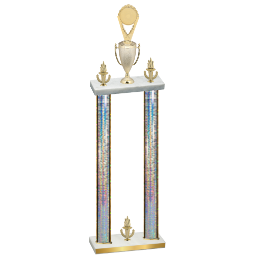 Double Silver Glacier Victory Insert Trophy