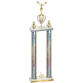 Double Silver Glacier Third Place Cheerleading Trophy