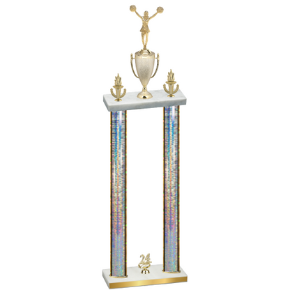 Double Silver Glacier Year Cheerleading Trophy