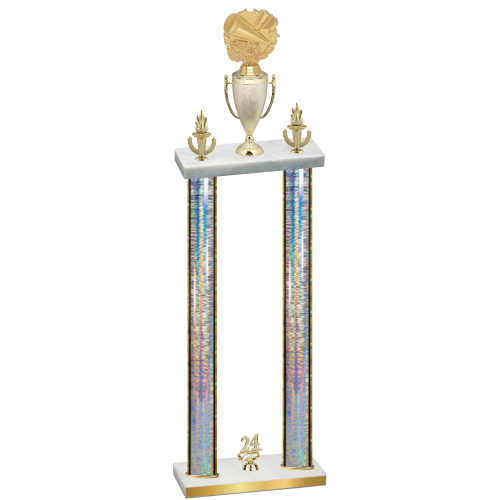 Double Silver Glacier Year Cheerleading Trophy