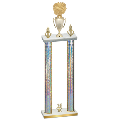 Double Silver Glacier Year Cheerleading Trophy