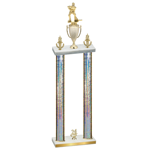 Double Silver Glacier Year Hockey Trophy
