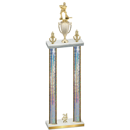 Double Silver Glacier Year Hockey Trophy