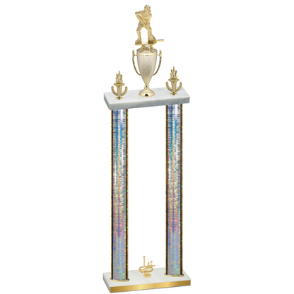 Double Silver Glacier First Place Hockey Trophy