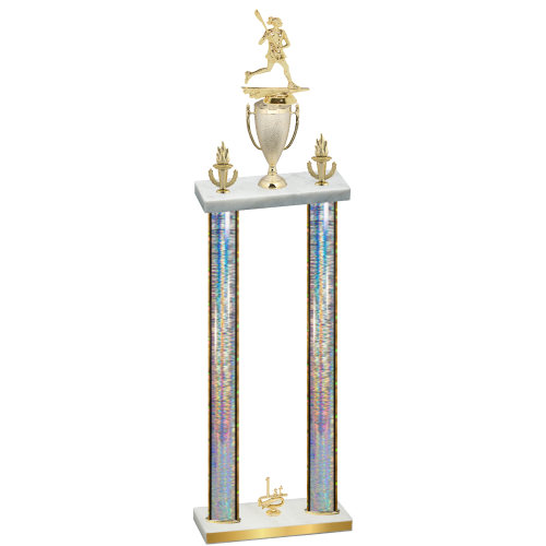 Double Silver Glacier First Place Lacrosse Trophy
