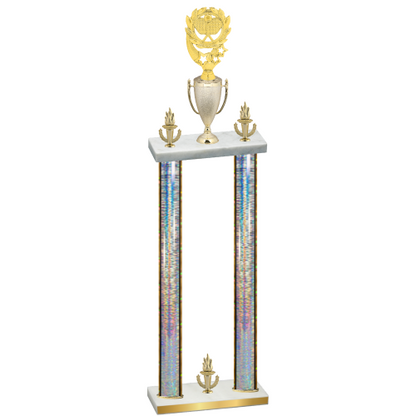 Double Silver Glacier Victory Pickleball Trophy