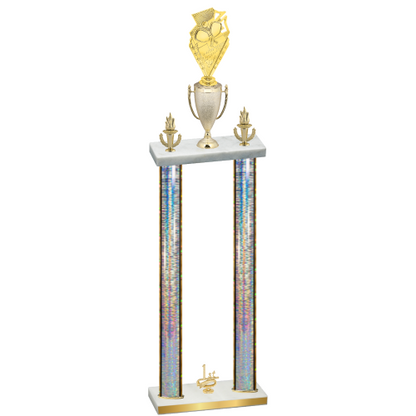Double Silver Glacier First Place Pickleball Trophy