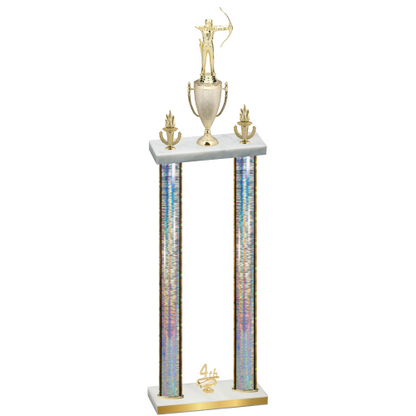Double Silver Glacier Fourth Place Archery Trophy