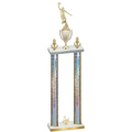 Double Silver Glacier Third Place Basketball Trophy