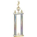 Double Silver Glacier Third Place Majorette Trophy