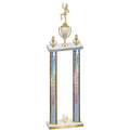 Double Silver Glacier Fourth Place Majorette Trophy