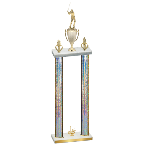 Double Silver Glacier First Place Golf Trophy