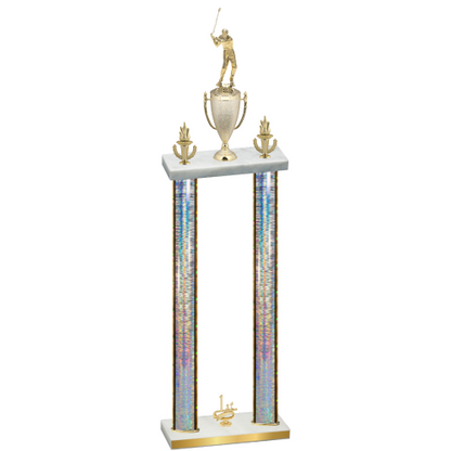 Double Silver Glacier First Place Golf Trophy