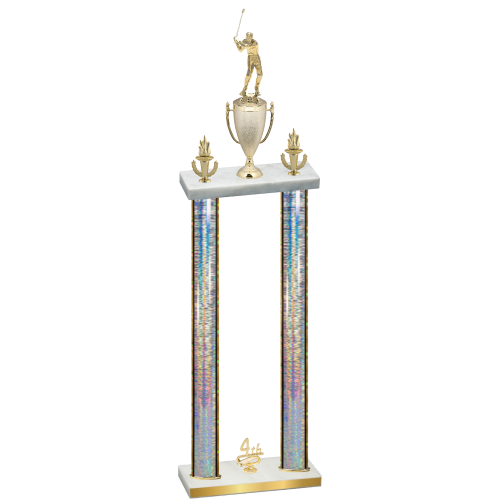Double Silver Glacier Fourth Place Golf Trophy