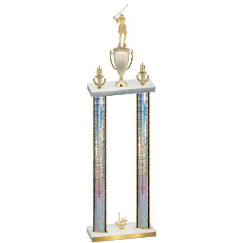Double Silver Glacier First Place Golf Trophy