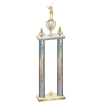 Double Silver Glacier First Place Golf Trophy