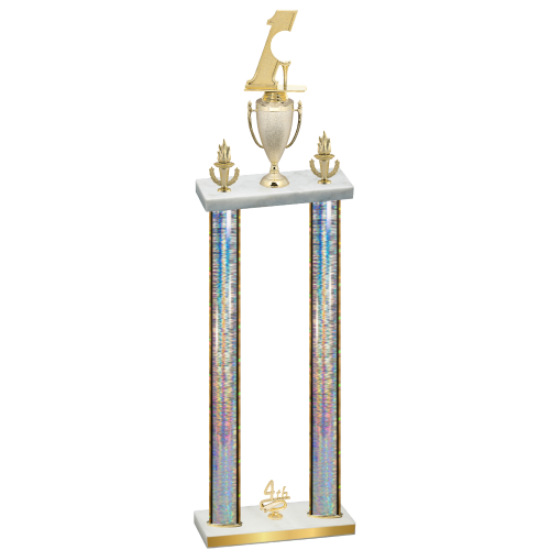 Double Silver Glacier Fourth Place Golf Trophy