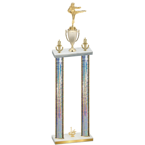 Double Silver Glacier First Place Karate Trophy